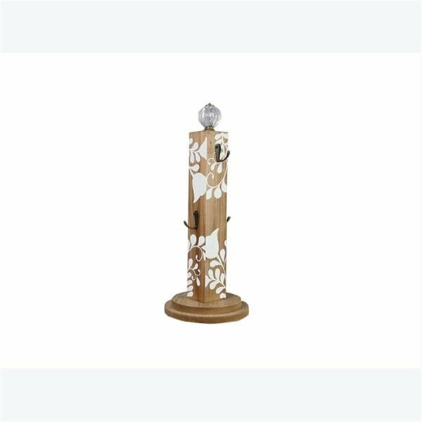 Youngs Wood Tabletop Mug Tree & Crystal Knob 21114